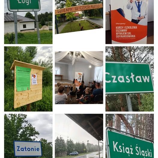 przedstawienie m.in. w jakich sołectwach udostępniane były materiały promujące projekt oraz zdjęcie ze spotkania